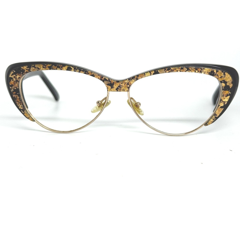 Andy‎ Wolf 5002 Homage to Bettie Cat Eye Eyeglasses Gold Flake Black 54-12 21621